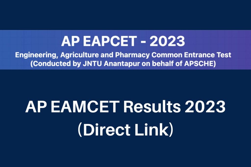 AP EAMCET Results 2023, cets.apsche.ap.gov.in Rank Card Direct Link
