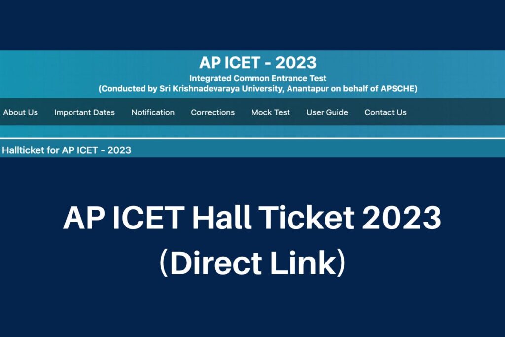 AP ICET Hall Ticket 2023, cets.apsche.ap.gov.in Admit Card Direct Link