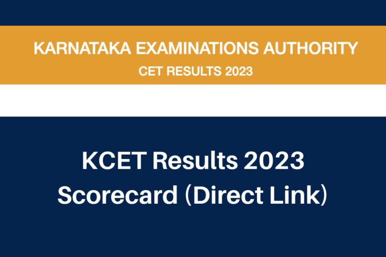 KCET Results 2024, Scorecard Direct Link