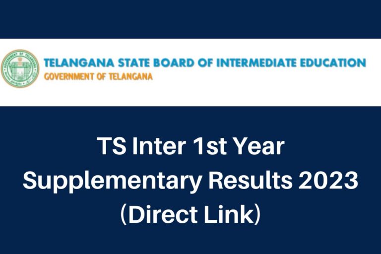TS Inter 1st Year Supplementary Results 2024, tsbie.cgg.gov.in Marks