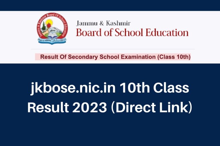 jkbose.nic.in 10th Result 2024, Class 10 Exam Marksheet Direct Link