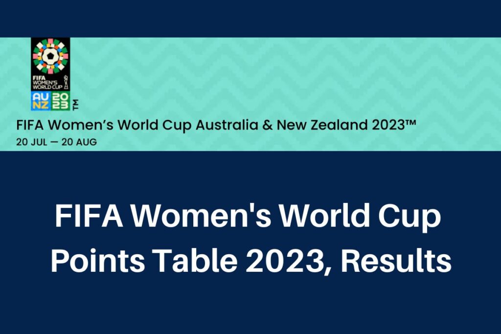 FIFA Women's World Cup Points Table 2023 - Results, Teams, Fixtures and Venue