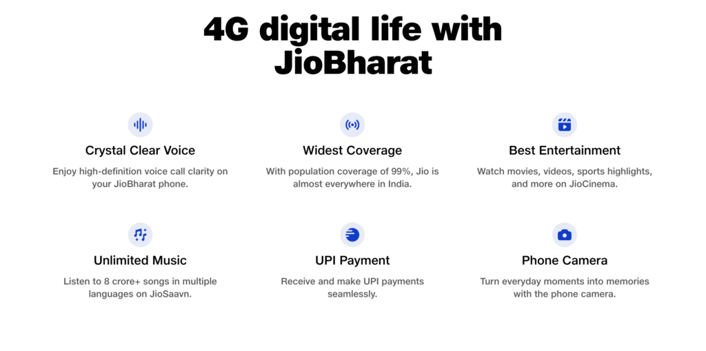 Jio Bharat V2 4G Phone Specs