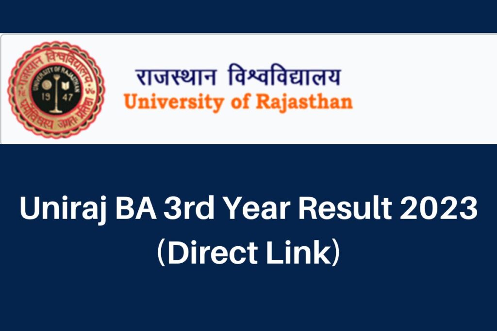 Uniraj BA 3rd Year Result 2023, result.uniraj.ac.in BA Final Year Results Direct Link