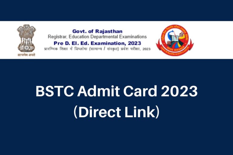 BSTC Admit Card 2024, panjiyakpredeled.in Rajasthan Pre Deled Hall
